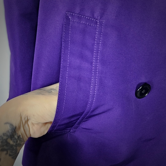 Lauren Ralph Lauren Purple Short Peacoat Jacket - Picture 3 of 7